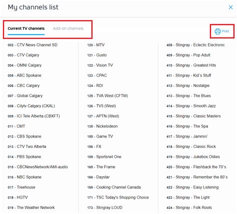 rogers and shaw tv channel listings.